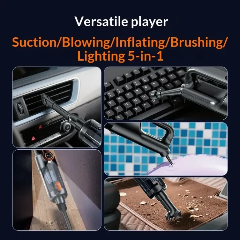 Car vacuum cleaner shown from the side